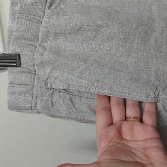 J Jill love linen large light gray beige ankle pants - Picture 3 of 6